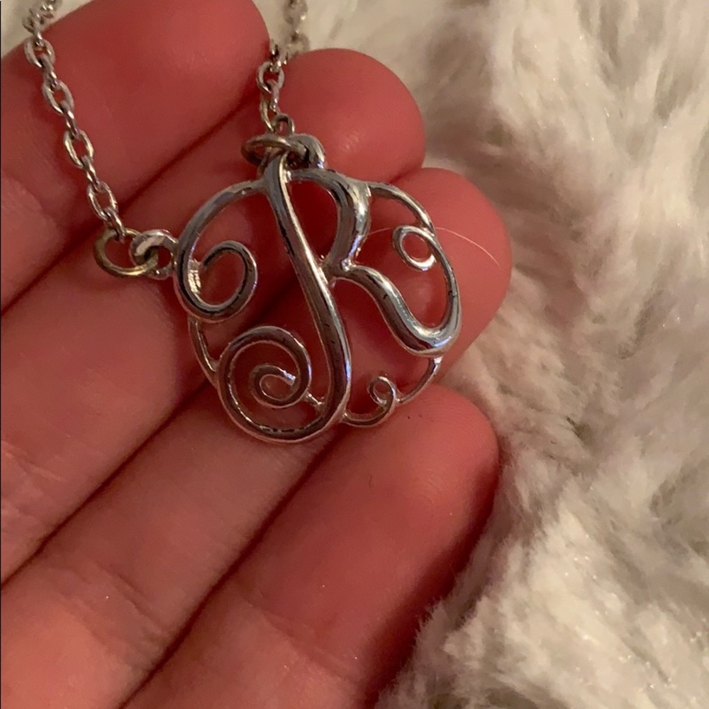 Monogrammed R Necklace - Picture 2 of 3
